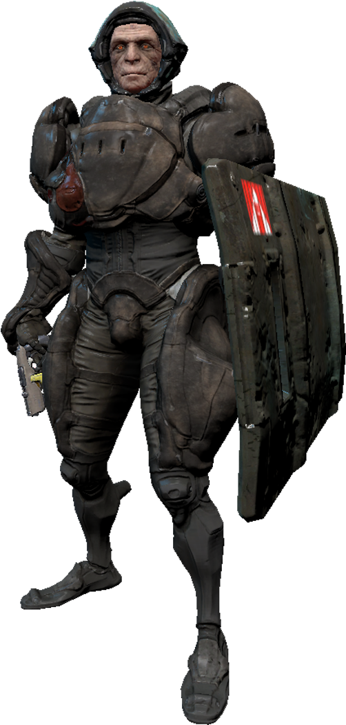 Shield Lancer - Grineer Lancer (670x1080), Png Download