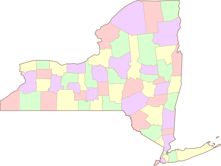 Map Of New New Yorkismthe Best Place Everyone Will - Division Politica De New York (750x564), Png Download