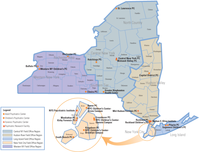 New York - Nys Office Of Mental Health Facilities (680x525), Png Download