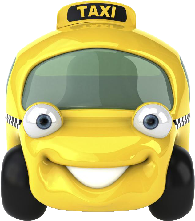 Yellow Cab In Mountain View - Taxi Clipart (800x799), Png Download