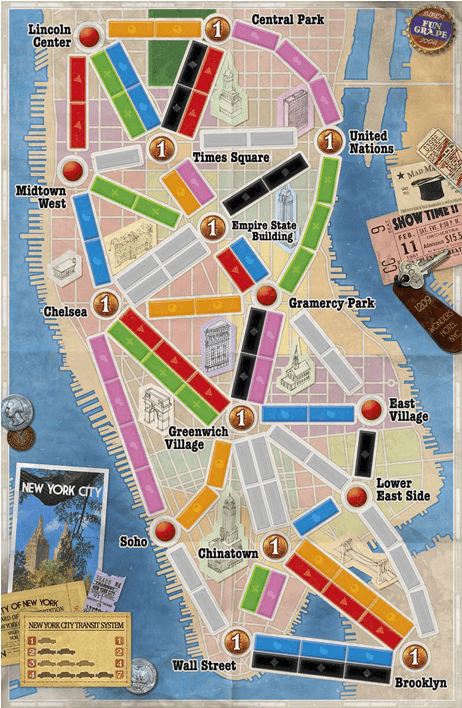 Ticket To Ride New York Board (709x709), Png Download