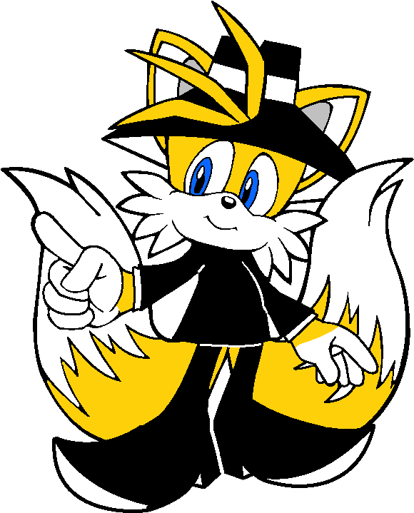 Miles Prower As Black Spy From Spy Vs Spy - Video Game (600x769), Png Download