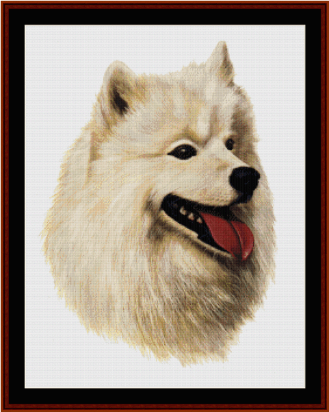 May Cross Stitch Pattern By Cross Stitch Collectibles - Samoyed Robert J May (600x600), Png Download