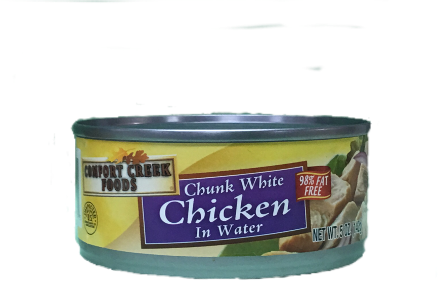 Comfort Creek Foods Chunk White Chicken In Water 5 (1000x828), Png Download