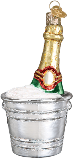 Chilled Champagne Bucket Ornament - Bassett Hound Glass Ornament By Old World Christmas (600x600), Png Download