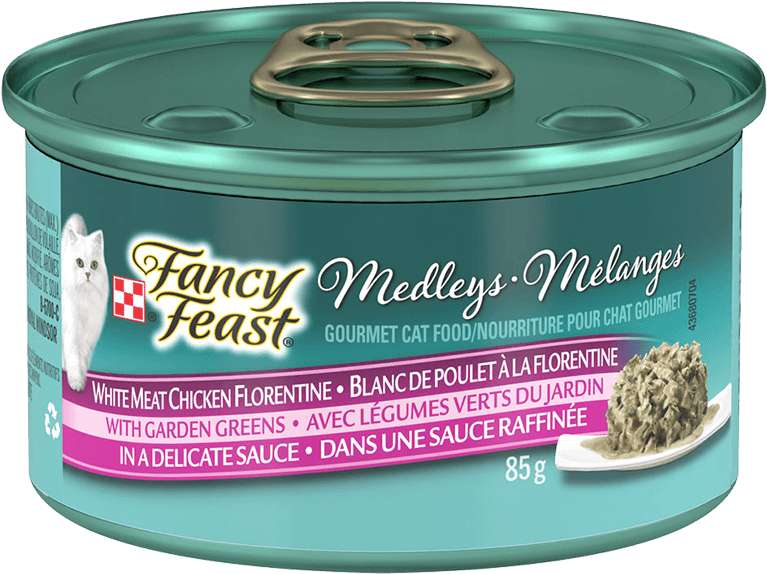 Fancy Feast® Medleys® White Meat Chicken Florentine - Purina Fancy Feast Medleys White Meat Chicken Florentine (780x587), Png Download