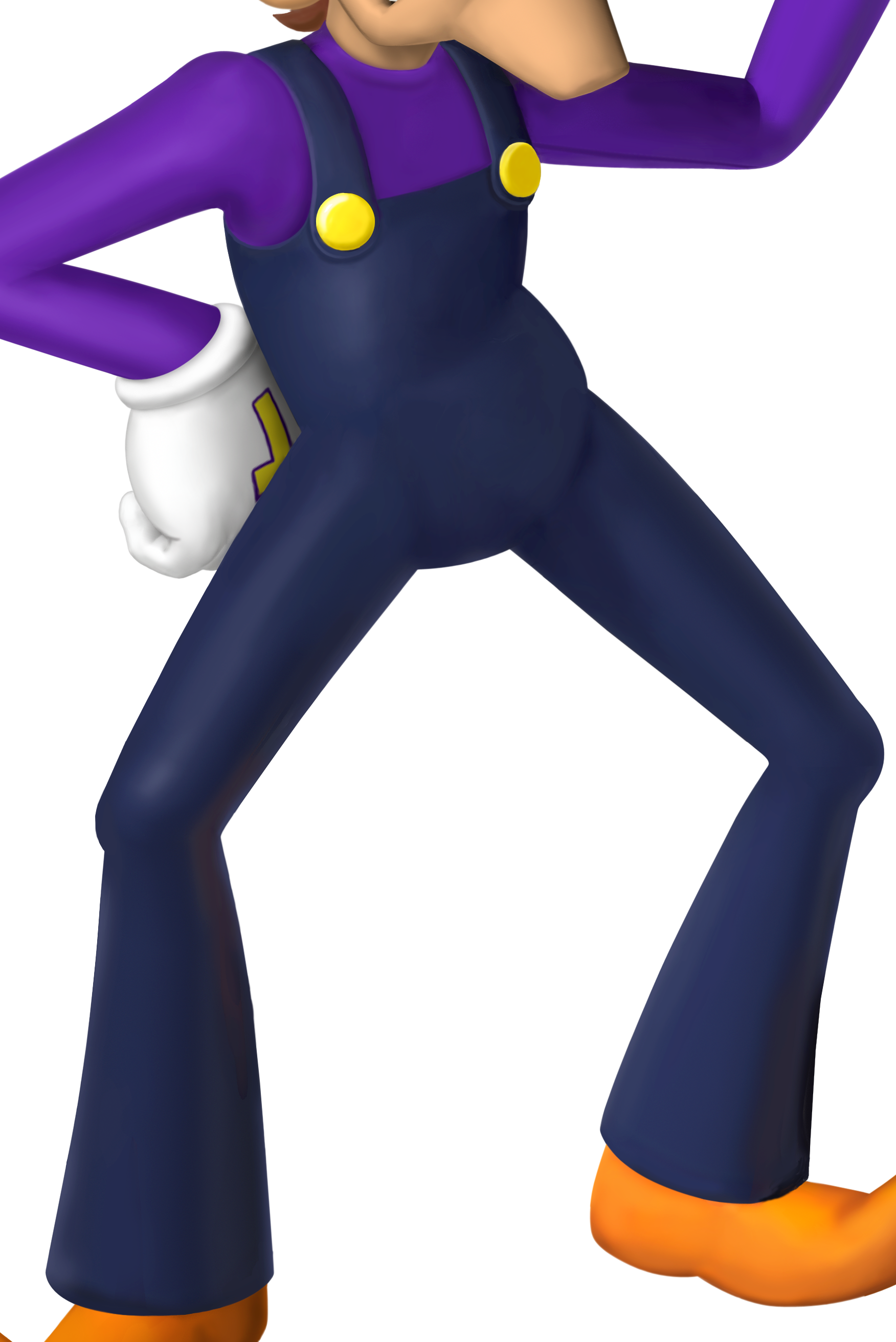 Waluigi's Overalls - Wario And Waluigi (1752x2623), Png Download