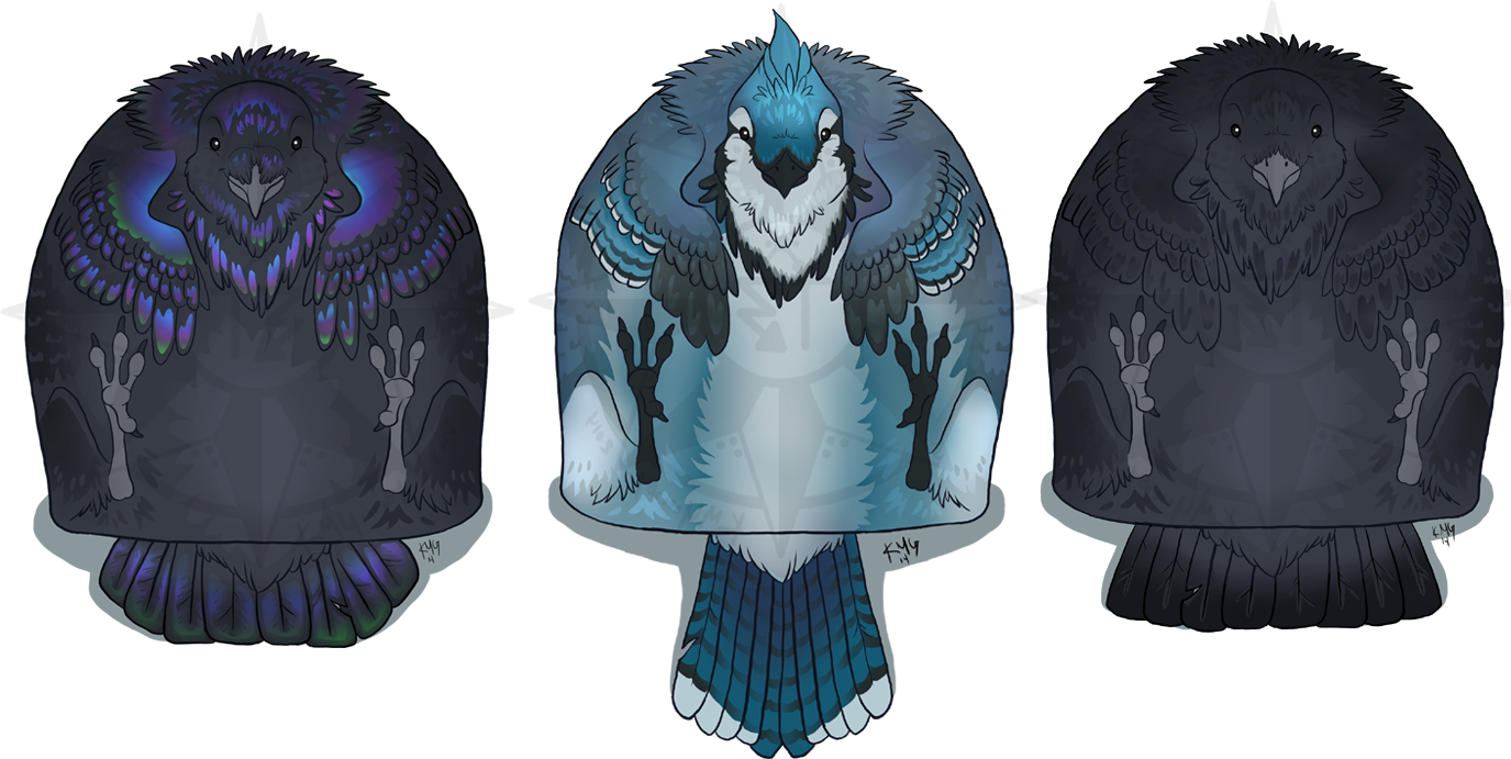 A Squishable Corvid Trio - Illustration (1375x691), Png Download