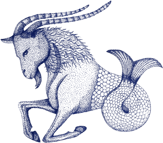 Aries - Drawing Of A Capricorn (600x598), Png Download