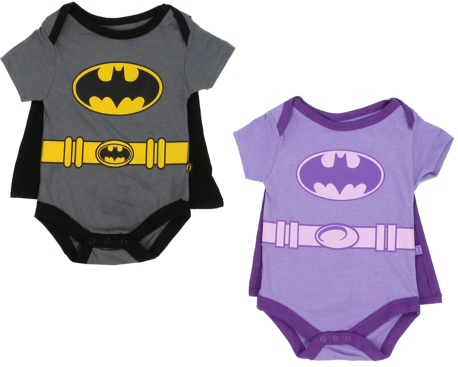 Purple Batgirl Baby Superhero One-piece Costume Creepers (900x722), Png Download
