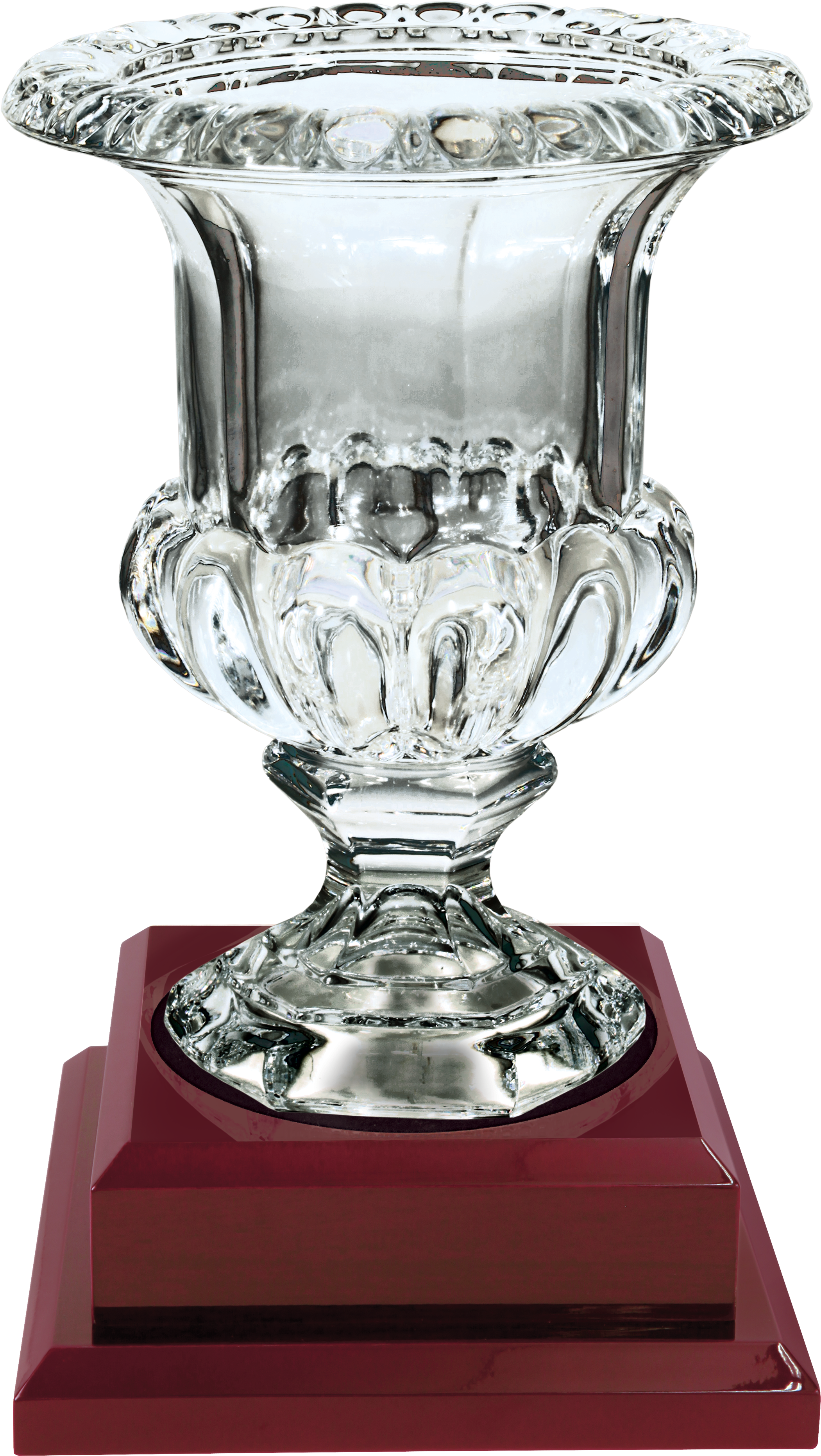 13″ Royal Glass Bowl With Rosewood Finish Base (2249x3841), Png Download