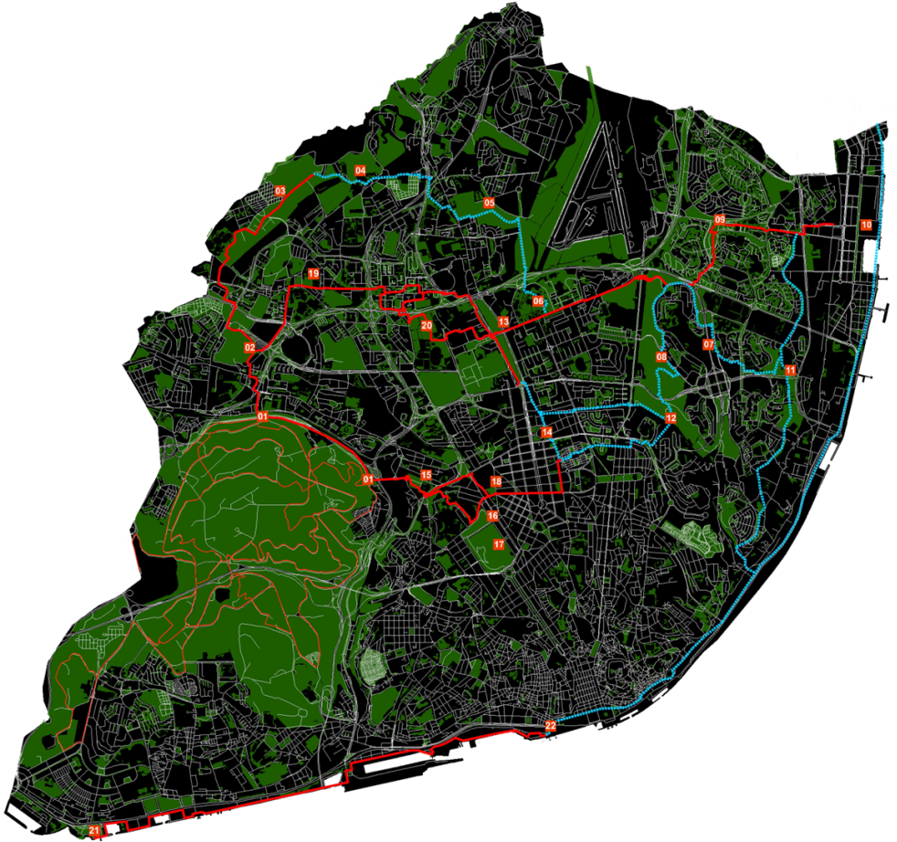 Figure 2 - - Plano Verde De Lisboa (996x932), Png Download