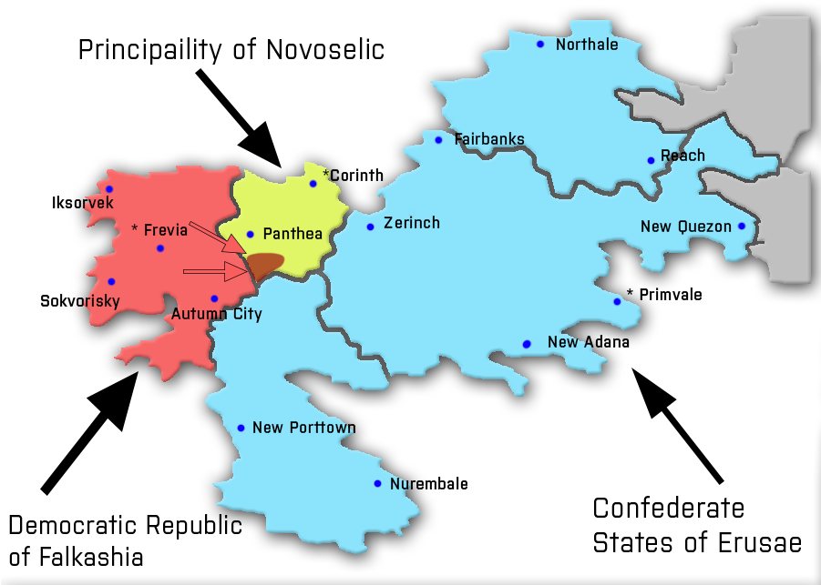 Current Situation In The Western Parts Of The Verusean - Map (900x650), Png Download