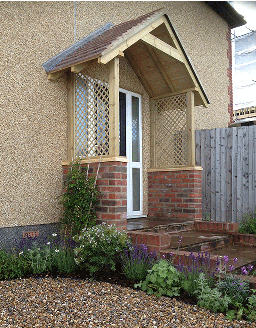 Porch And Fencing, Sutton - Cottage (900x654), Png Download