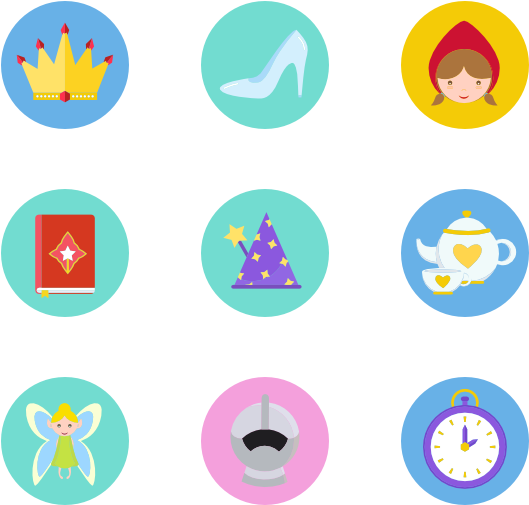 Fairy Tale Set - Tale Icon (600x564), Png Download