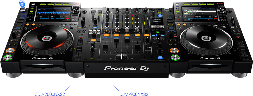 Players & Mixers - Pioneer Cdj 2000nxs2 Professional Multi Player (1014x410), Png Download