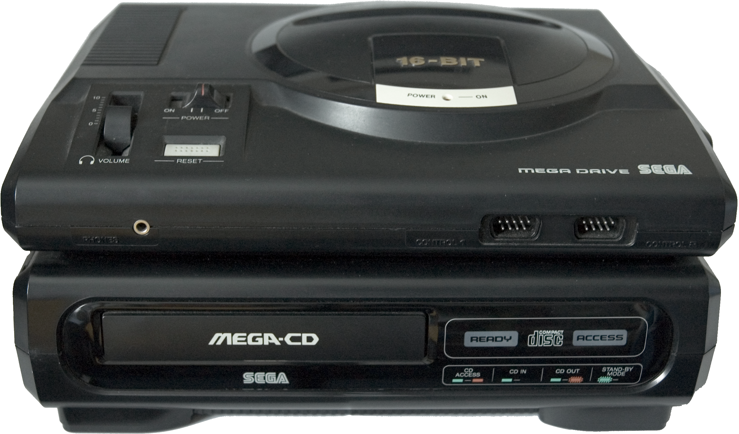 File - Megacd - Sega Mega Cd 1 (2599x1541), Png Download