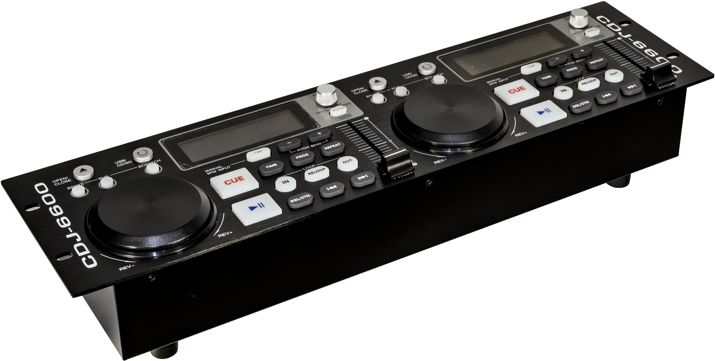 Cdj-6600 Professional Dj Dual Cd Player - Cdj (1800x1201), Png Download