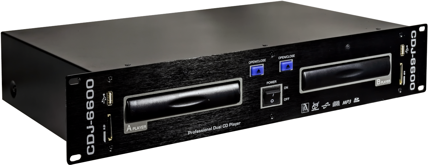 Cdj-6600 Professional Dj Dual Cd Player - Cdj (1800x1201), Png Download