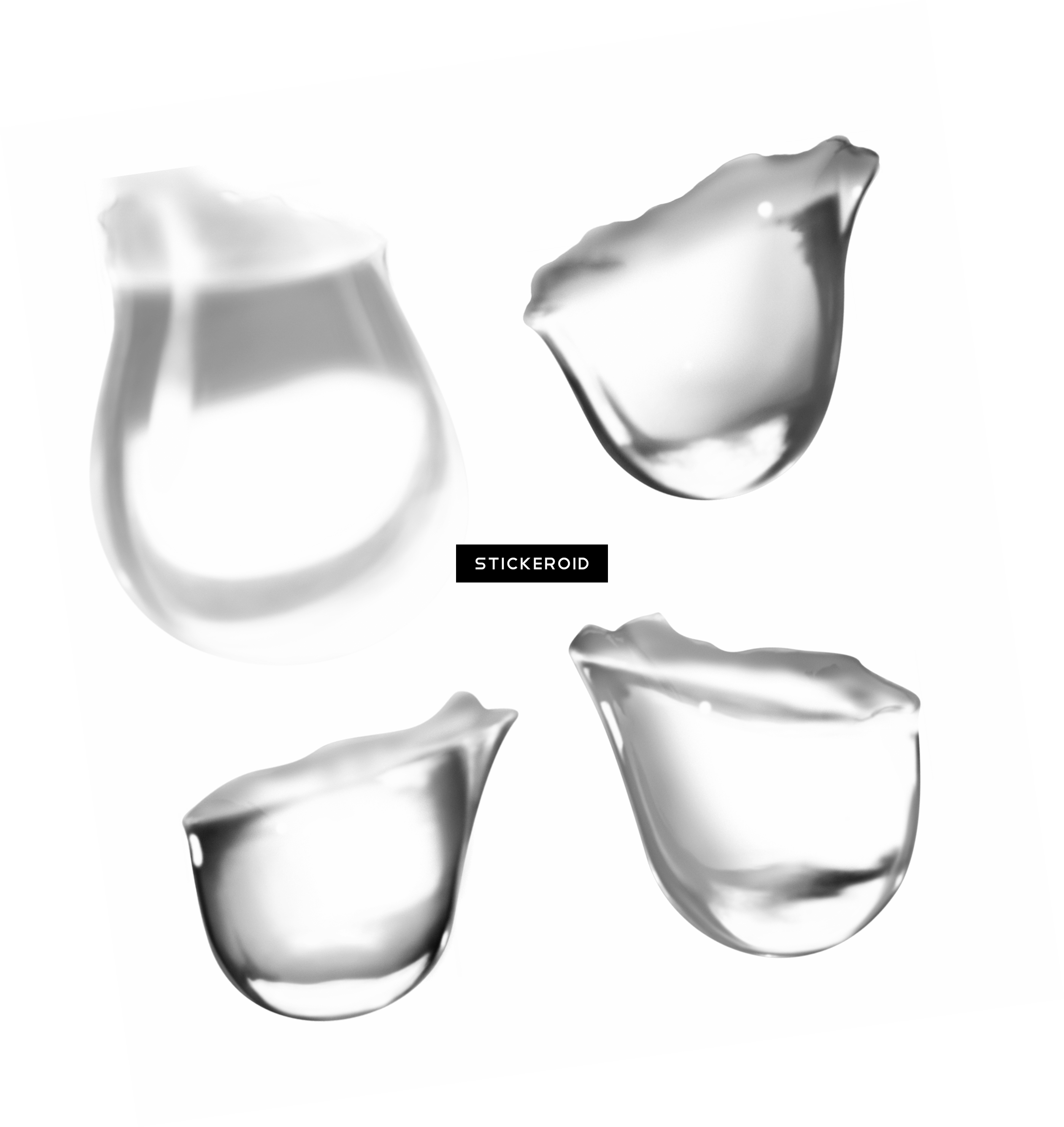 Water Drops - Brassiere (2522x2670), Png Download