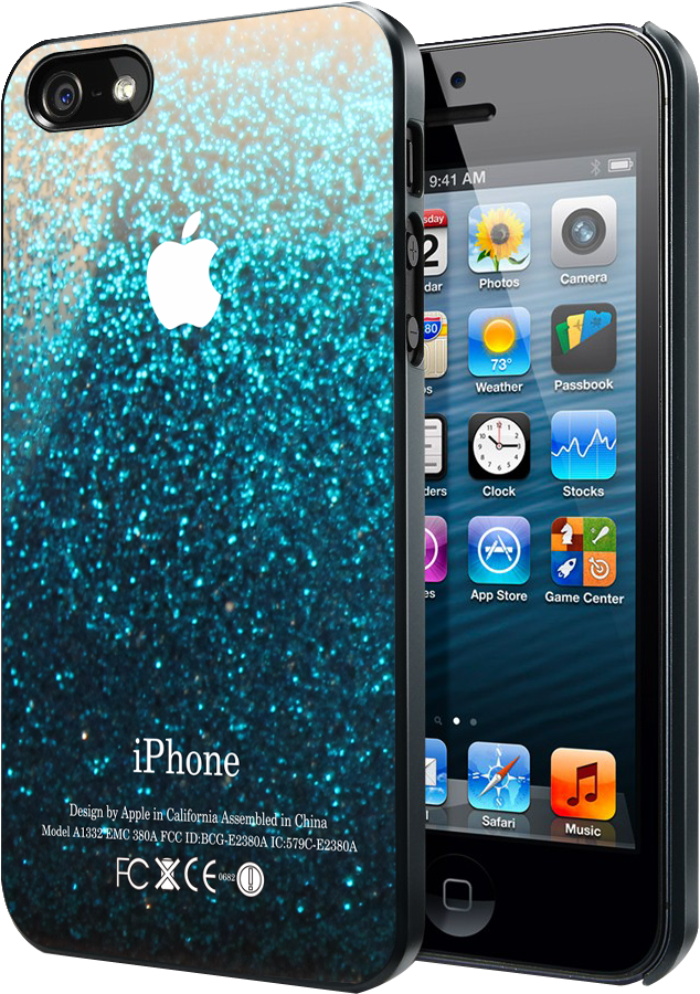 Blue Water Glitter Samsung Galaxy S3/ S4 Case, Iphone - Marvel Comics Iphone Case (874x1124), Png Download