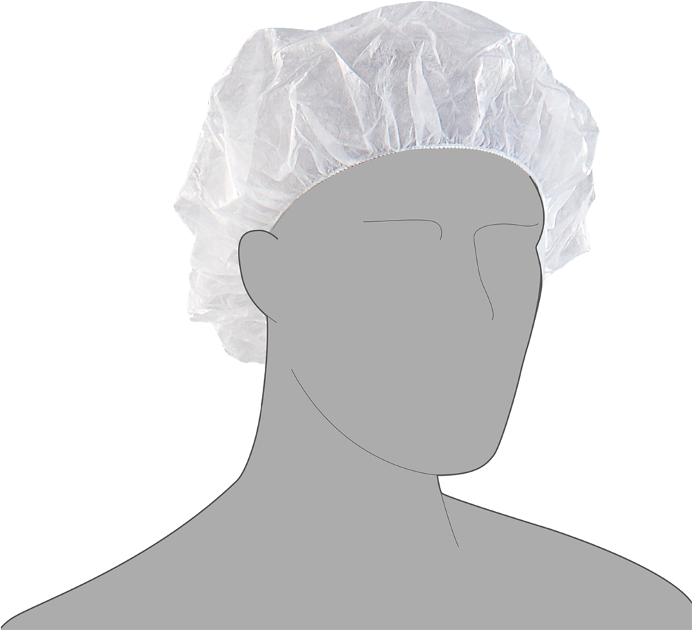 Industrial & Catering Headwear Range - Bouffant Cap White (1000x1000), Png Download
