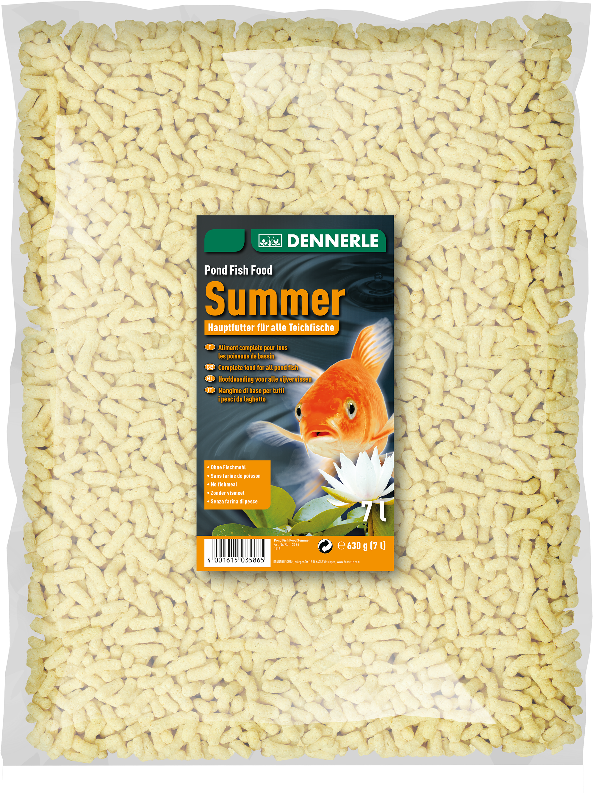 Dennerle Summer Pond Fish Food 7l (2197x2835), Png Download