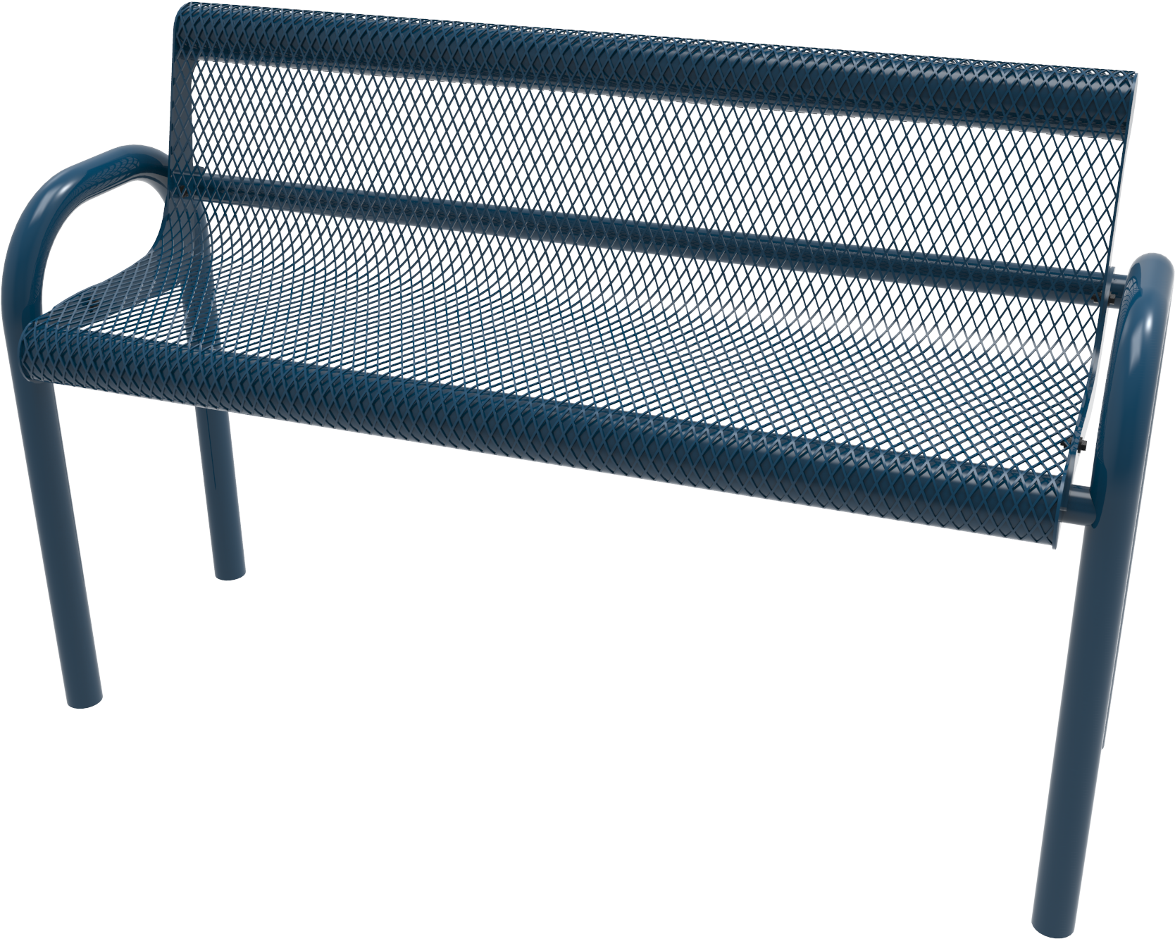 4' Lexington Mod Bench With Back (2401x1800), Png Download