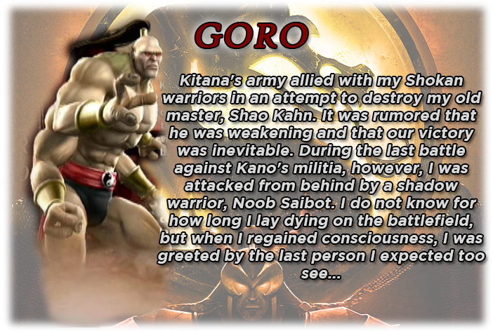 Goro's Bio - Mortal Kombat Deception Characters (702x472), Png Download