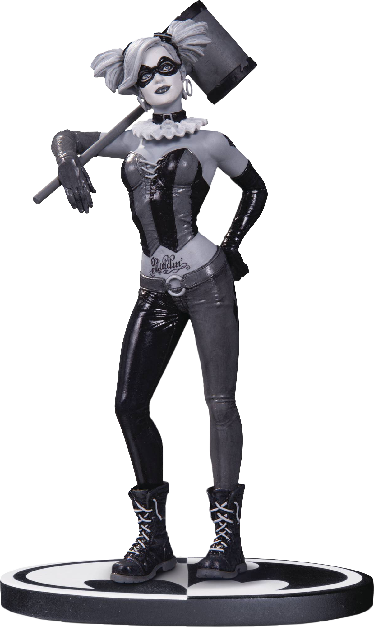 Black And White Harley Quinn Statue By Lee Bermejo - Batman Black & White Harley Quinn Statue (1203x2021), Png Download