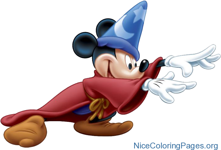 Sorcerer Mickey Png (729x493), Png Download