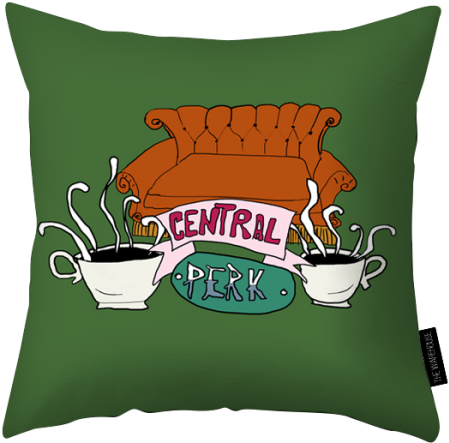 Central Perk Printed Pillow - Haq Se Single (600x600), Png Download