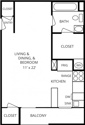 Studio 1 Bathroom Apartment For Rent At Central Perk - Apartment (640x480), Png Download