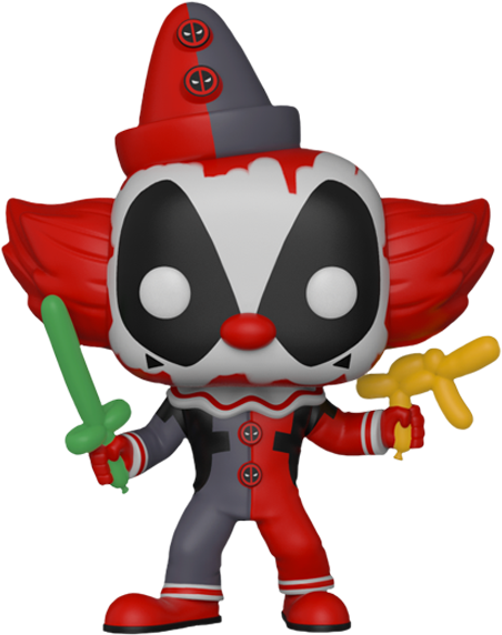 Clown Deadpool Pop Vinyl Figure (600x600), Png Download