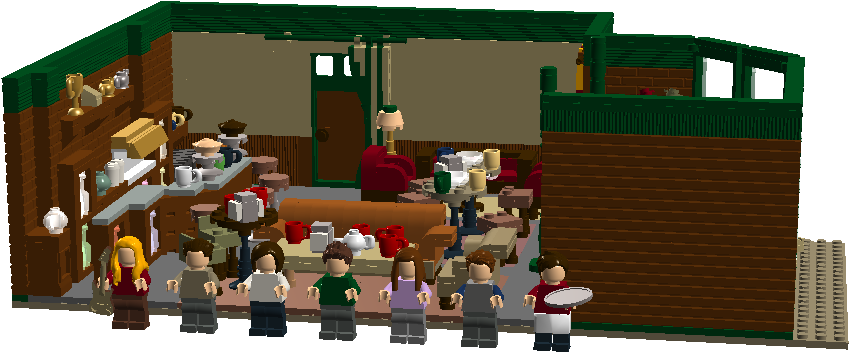 Central Perk - Lego (950x846), Png Download