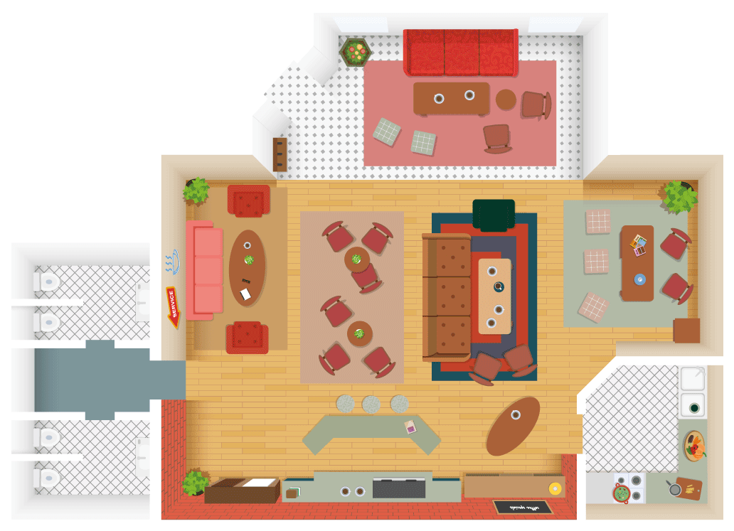 Central Perk Business Insurance Floor Plan (1100x835), Png Download