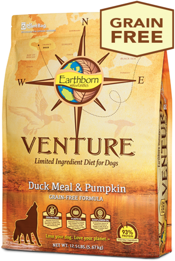 Duck Meal & Pumpkin Bag - Earthborn Venture Dog Food (520x593), Png Download