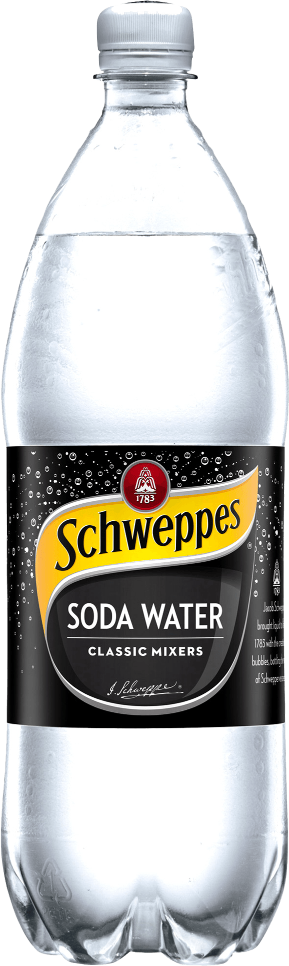 Schweppes Soda Water - Soda Water Pet Bottle (2000x2000), Png Download