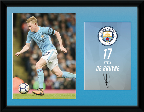 Manchester City Kevin De Bruyne Framed Poster 17/18 - Gb Eye Manchester City De Bruyne 17/18 Collector Print (600x600), Png Download