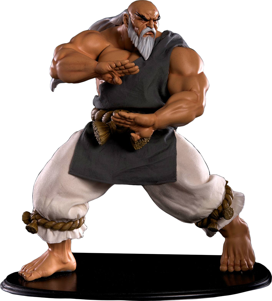 Gouken Mixed Media 1/4 Scale Statue - Street Fighter: 1/4-scale Gouken Statue (903x1000), Png Download