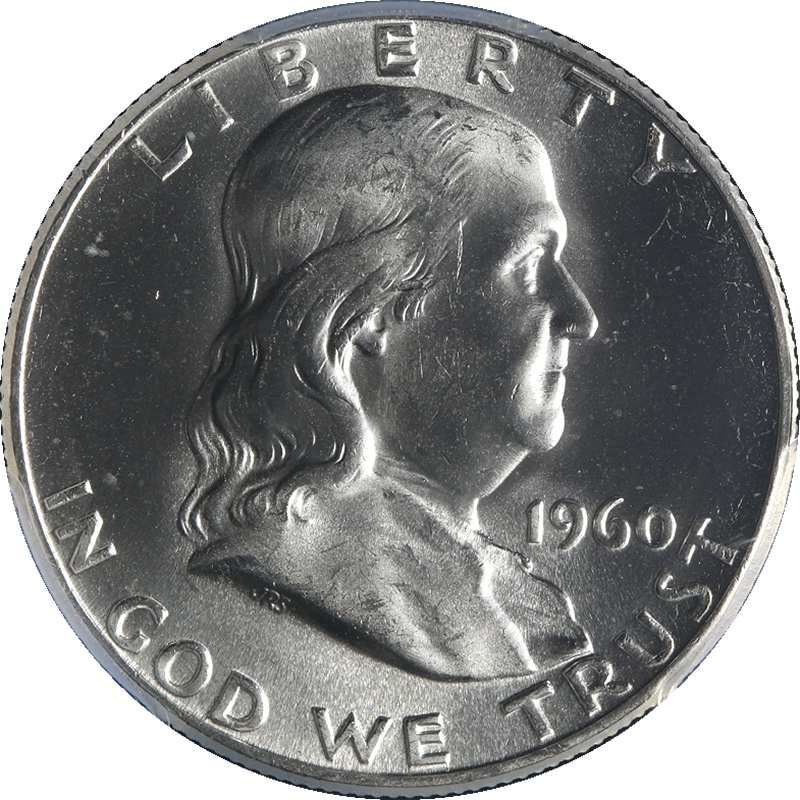 This Original 1960-p Franklin Half Dollar Has Superb (800x800), Png Download