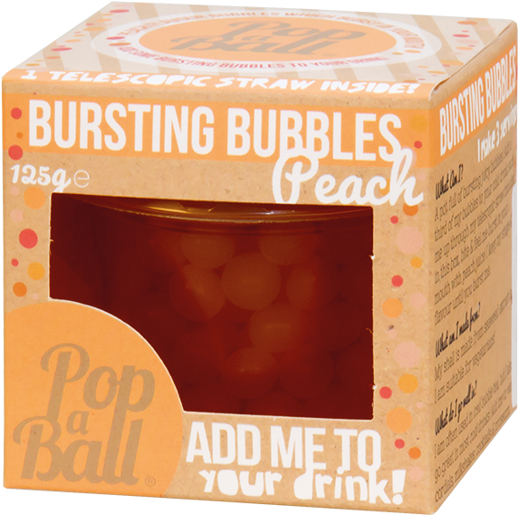 Peach Bursting Bubbles (600x600), Png Download