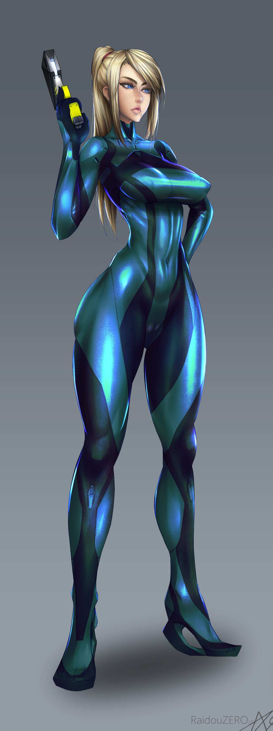 Zero Suit Samus - Samus Aran 3d Sexy (1120x3000), Png Download