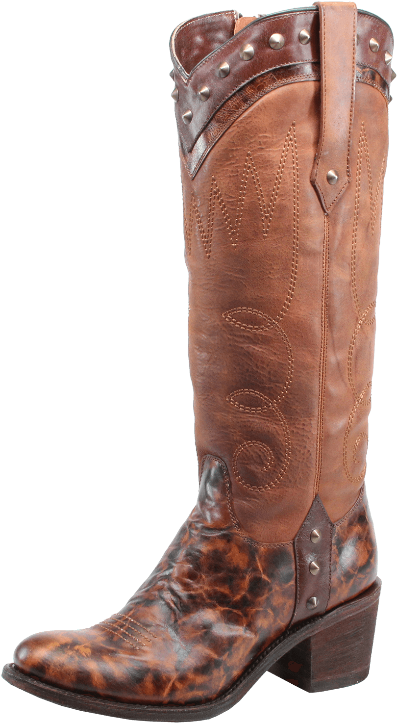 Corral Women's Embroidery Tall Top Cowgirl Boot - Cognac (818x1500), Png Download