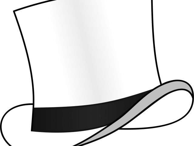 Top Hat Clipart Orange - Clip Art White Top Hat (640x480), Png Download