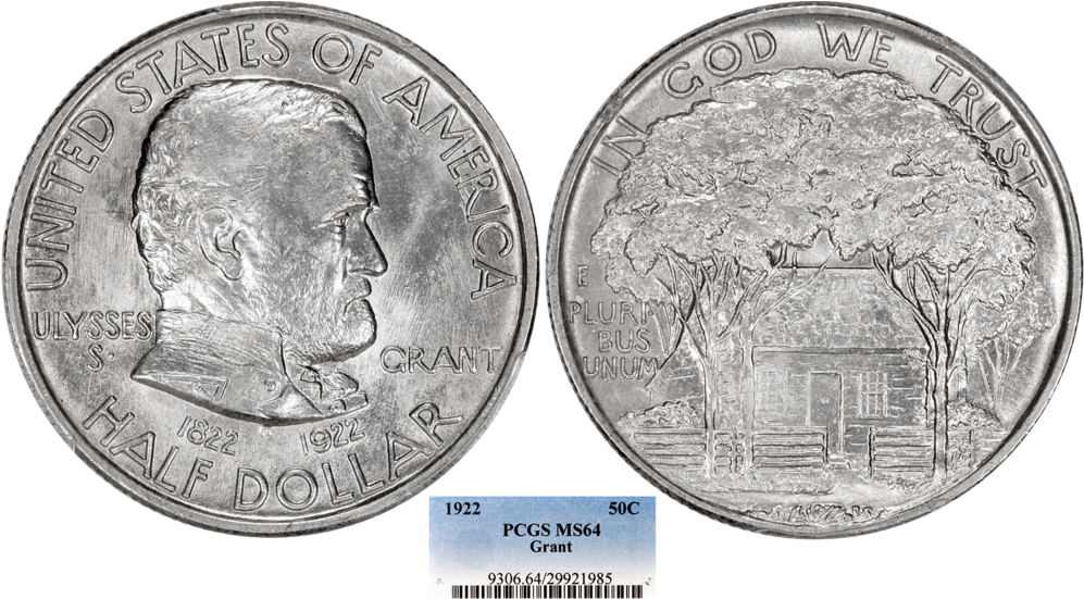 Grant Memorial Commemorative Half Dollar 1922 Pcgs (1000x563), Png Download