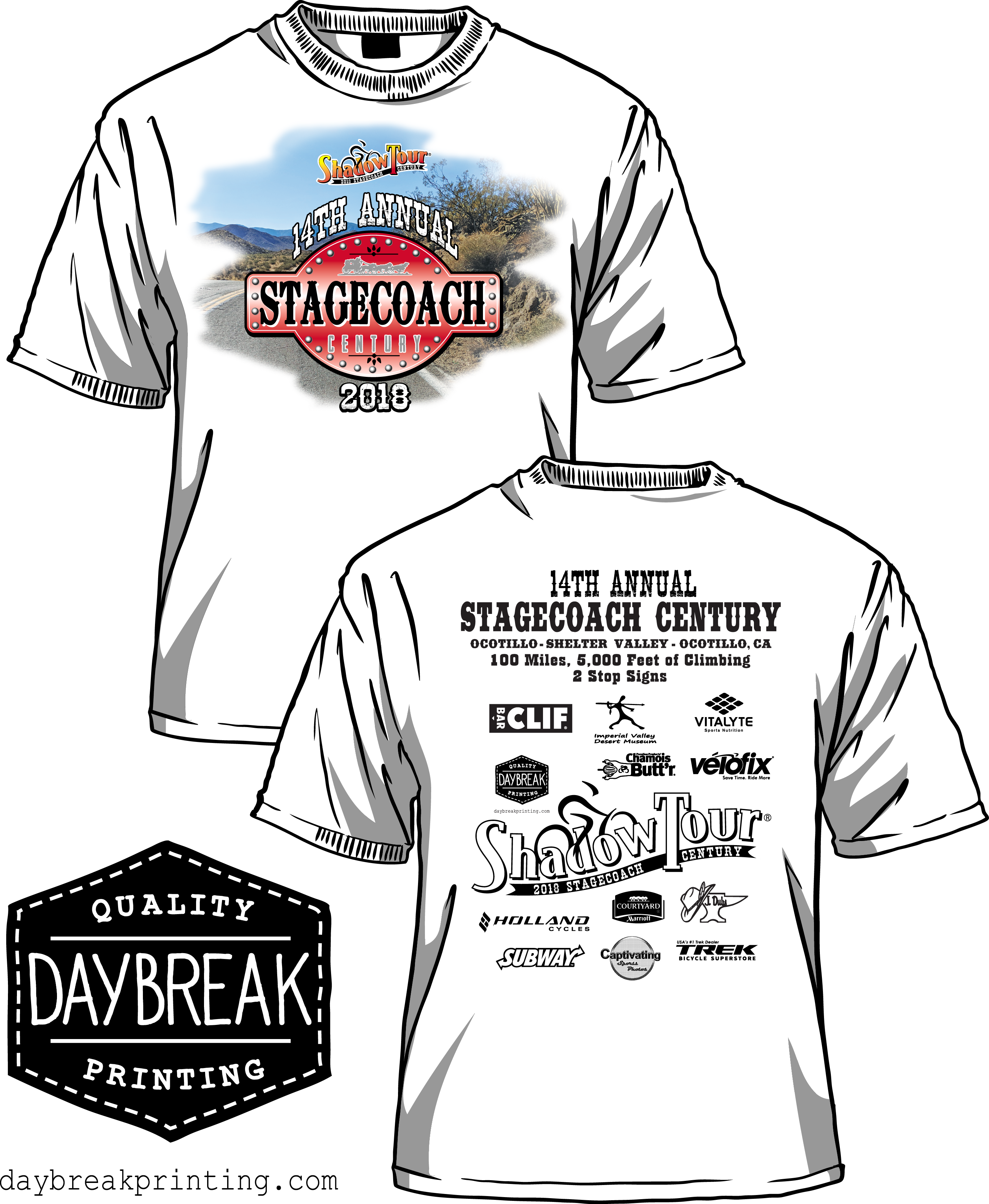 2018 Sc T-shirt Full Sized - Clif Bar (2865x3489), Png Download