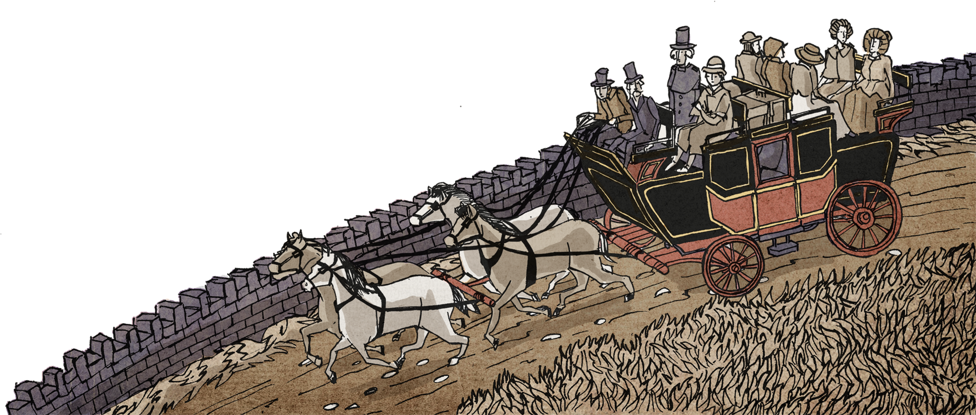 Stagecoach A Coach Could Carry As Many As Sixteen Passengers - Comet Stagecoach (2075x1171), Png Download
