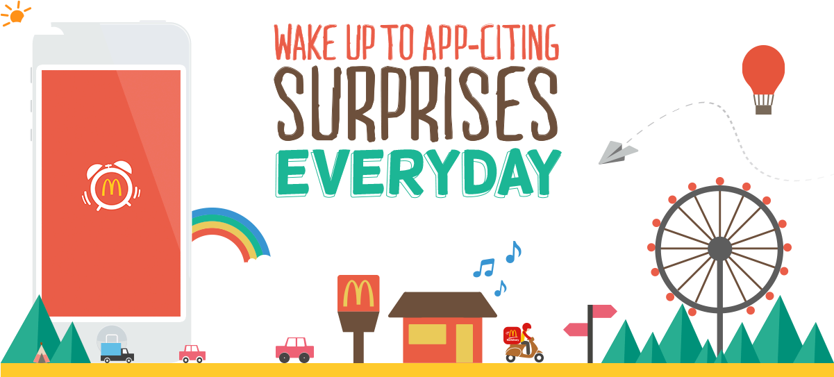 Surprise Alarm - Mcdonald's® (1200x600), Png Download