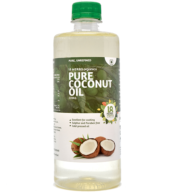 Coconut Oil Png Clip Art Freeuse Stock - 18 Herbs Coconut Oil (600x629), Png Download